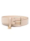 Dolce & Gabbana Leather Belt Adjustable Round Tip In Pink