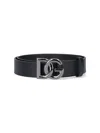 Dolce & Gabbana Men Dg Logo Leather Belt