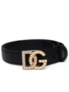 Dolce & Gabbana Black Leather Belt Women In Black