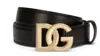 Dolce & Gabbana Logata Dg Belt In Black