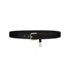 Dolce & Gabbana Logo-charm Leather Belt In Black