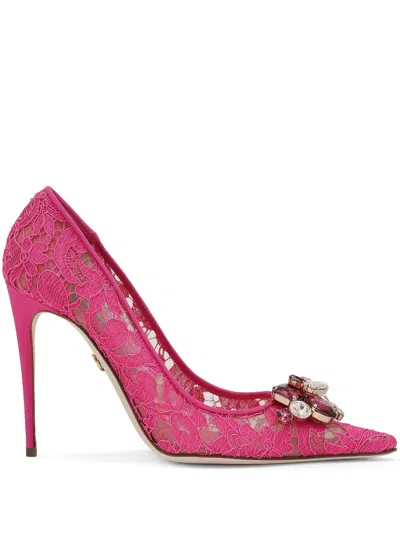 DOLCE & GABBANA BELUCCI 90MM LACE PUMPS