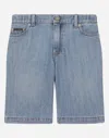 DOLCE & GABBANA 5-POCKET DENIM SHORTS WITH BRANDED TAG