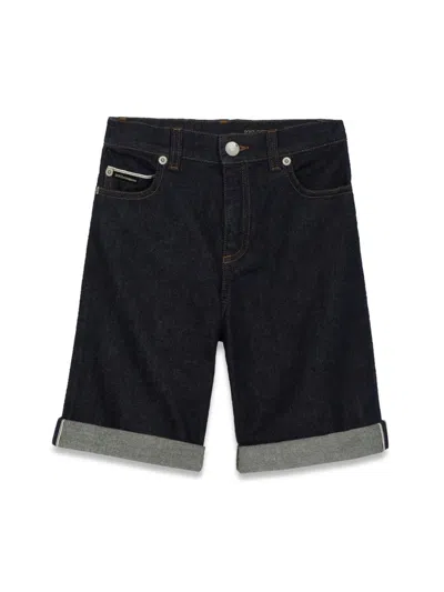 Dolce & Gabbana Denim Bermuda Shorts In Black
