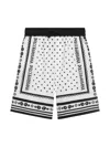 Dolce & Gabbana Bandana Cotton Poplin Shorts In White