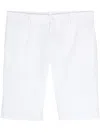 Dolce & Gabbana Stretch Cotton Shorts With Branded Tag In White