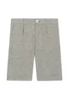 Dolce & Gabbana Linen Bermuda Shorts In Gray