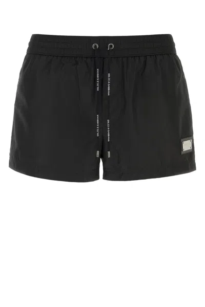 Dolce & Gabbana Men Black Polyester Swimming Shorts