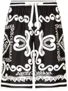 Dolce & Gabbana Dolce&gabbana Silk Bermuda With Navy Print