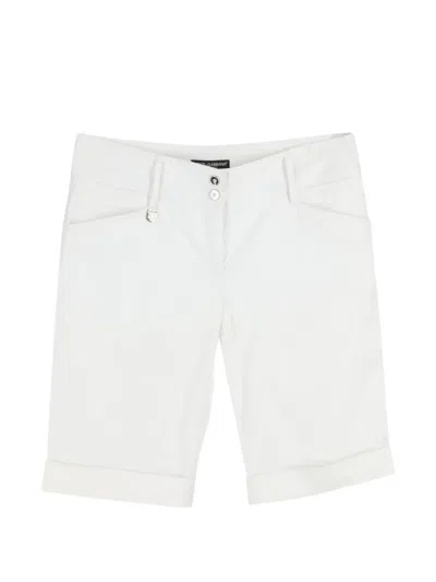 Pre-owned Dolce & Gabbana Bermuda Multiple Pockets Shorts In White