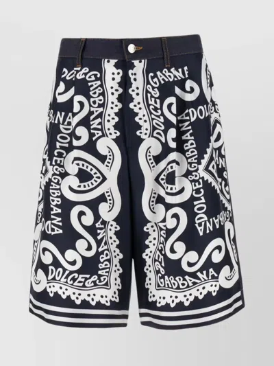 Dolce & Gabbana Bermuda Shorts In Multicolor Fabric