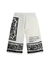 Dolce & Gabbana Majolica-print Knee Length Bermuda Shorts With Side And Back Pockets In White