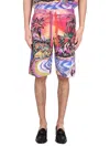 Dolce & Gabbana Bermuda Shorts With Hawaii Print In Multicolour
