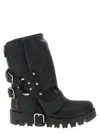 Dolce & Gabbana Ankle Boot In Rubber And Leather In Black