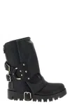 Dolce & Gabbana Ankle Boot In Rubber And Leather In Black