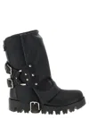 Dolce & Gabbana Dolce&gabbana Women Ankle Boot In Rubber And Leather In Black