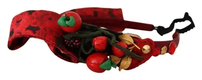 Dolce & Gabbana Berry Fruit Crystal-embellished Tiara In Red