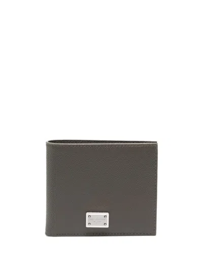 Dolce & Gabbana Bi-fold Leather Wallet In Green