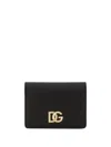 Dolce & Gabbana Black Calf Leather Bi Fold Wallet In Black
