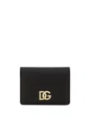 Dolce & Gabbana Bi-fold Wallet With Logo Plaque In Black