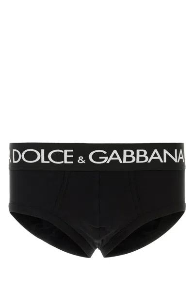 DOLCE & GABBANA SET DI SLIP IN COTONE STRETCH NERO UOMO