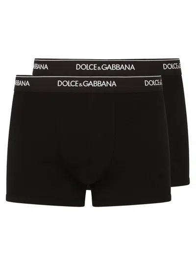 Dolce & Gabbana Regular-fit Boxers Two-pack In Black