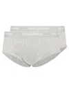 Dolce & Gabbana Stretch Cotton Brando Briefs Two-pack In Gray
