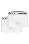 Dolce & Gabbana White Boxer Briefs With Branded Waistband In Stretch Cotton In White