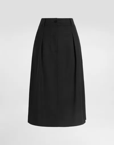 Dolce & Gabbana Bi-stretch Sallia Skirt In Black