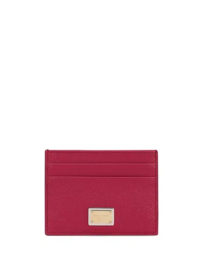 Dolce & Gabbana Bi0330 Red Woman Wallet Fashion Accessory In Pink