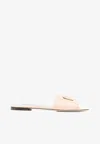 DOLCE & GABBANA BIANCA CALFSKIN FLAT SLIDES