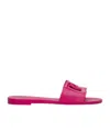 Dolce & Gabbana Bianca Dg-logo Slides In Pink