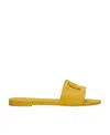 Dolce & Gabbana Rubber Beachwear Slides In Yellow