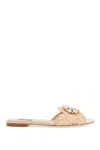 Dolce & Gabbana Bianca Lace Slides In Neutral