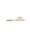 Dolce & Gabbana Bianca Brooch-embellished Lace And Mesh Sandals