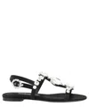 Dolce & Gabbana Black Sandals With Embroidered Stones Decorations In Satin Woman In Black