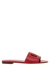 Dolce & Gabbana 'bianca' Leather Flat Sole Sandals