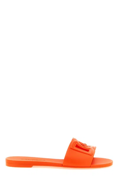 Dolce & Gabbana 'bianca' Slides In Orange