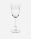 Dolce & Gabbana Logo-embellished White Wine Glass In Multicolor