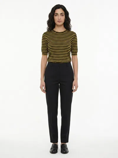 Dolce & Gabbana Striped Wool Knit T-shirt In Multi