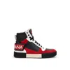 Dolce & Gabbana High-top Multicolor Sneakers  In Multi