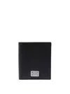Dolce & Gabbana Bifold Cardholder Leather Dauphine Print In Black