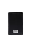 Dolce & Gabbana Black Textured Calf Leather Bi-fold Wallet In Black
