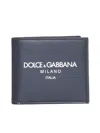Dolce & Gabbana Men Logo Leather Bifold Wallet In Brown