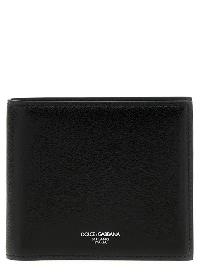 Dolce & Gabbana Black Wallet With Front Logo Detail