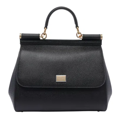 Dolce & Gabbana Big Sicily Handbag In Black
