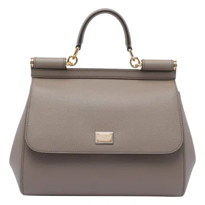 Dolce & Gabbana Big Sicily Handbag In Gray
