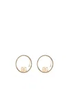 Dolce & Gabbana Ear Cuff Earrings With Dg Logo And Rhinestones In Black