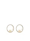 Dolce & Gabbana Ear Cuff Earrings With Dg Logo And Rhinestones