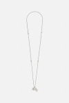 Dolce & Gabbana Dg Logo Teardrop Pendant Necklace In Metallic